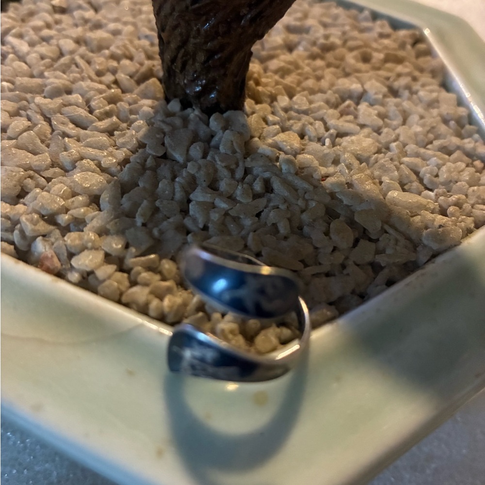 Silver sterling Siam Adjustable Ring